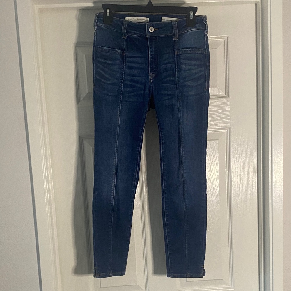 Anthropologie Pilcro and the Letterpress Denim Cropped Jeans. Size 28 petite - Picture 3 of 12